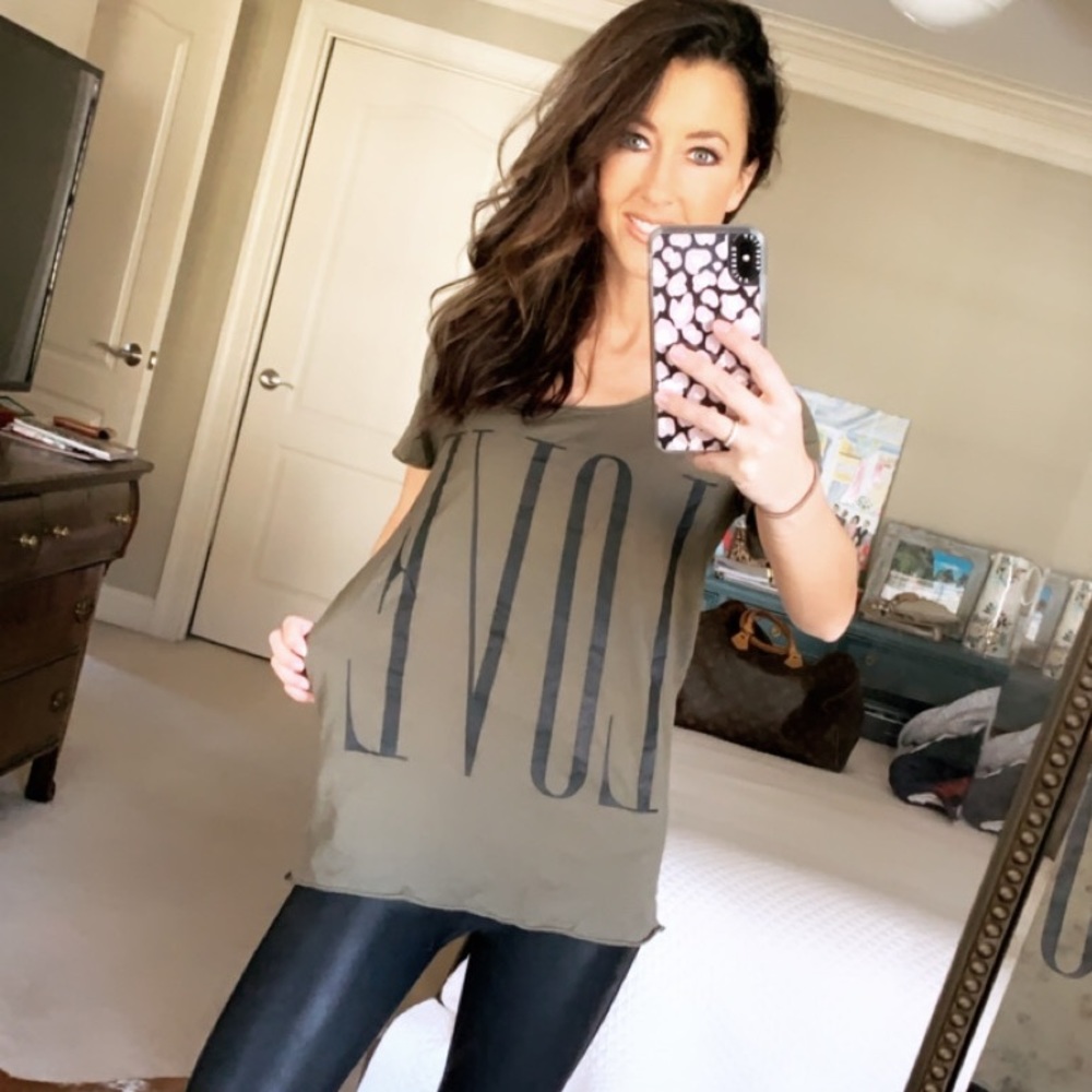 Olive Green LOVE tee